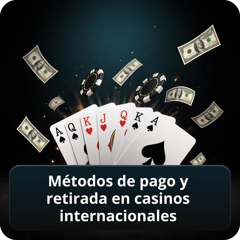 Métodos de pago y retirada en casinos internacionales